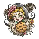 cookie tattoo design idea