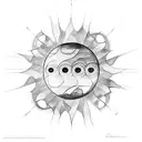 eclipse solar anular com data de nascimento  tattoo design idea