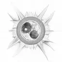 eclipse solar anular com data de nascimento  tattoo design idea