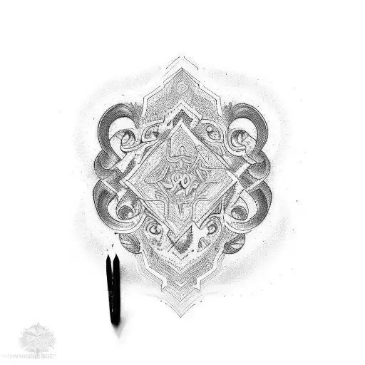 number tattoo design idea