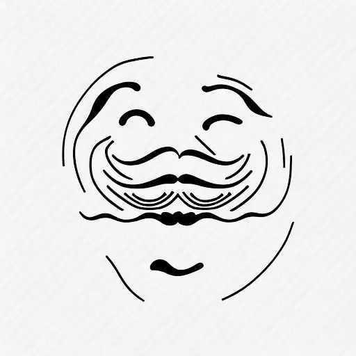 albanian man with mustache tattoo design idea