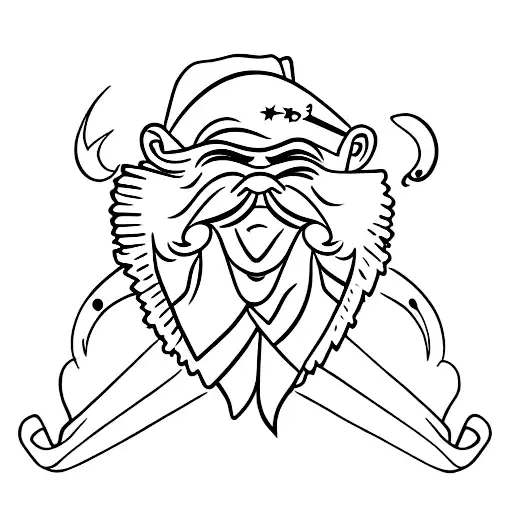 albanian people with mustache tattoo design idea