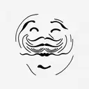 albanian man with mustache tattoo design idea