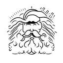 albanian man with mustache tattoo design idea