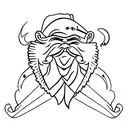 albanian people with mustache tattoo design idea