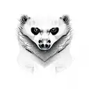 skeleton honey badger tattoo design idea