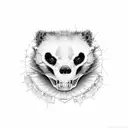 skeleton honey badger tattoo design idea