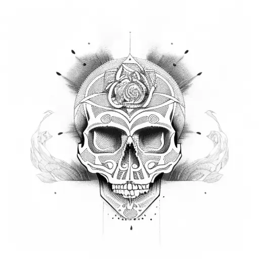 skull barcelona guayaquil tattoo design idea