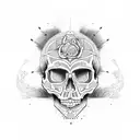 skull barcelona guayaquil tattoo design idea