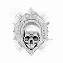 skull barcelona guayaquil tattoo design idea