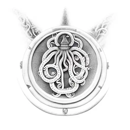 lighthouse with tentacles cthulhu tattoo design idea