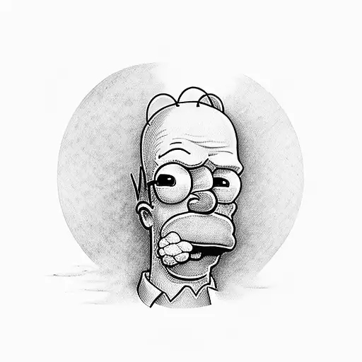 HOMER ETRANGLE BART tattoo design idea