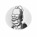 HOMER SIMPSON QUI ETRANGLE BART tattoo design idea