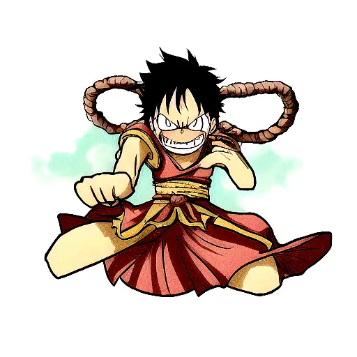 luffy gear 5 tattoo design idea