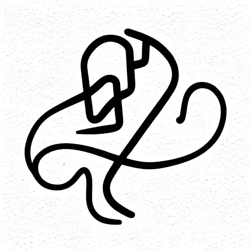 ekg with cane tattoo design idea