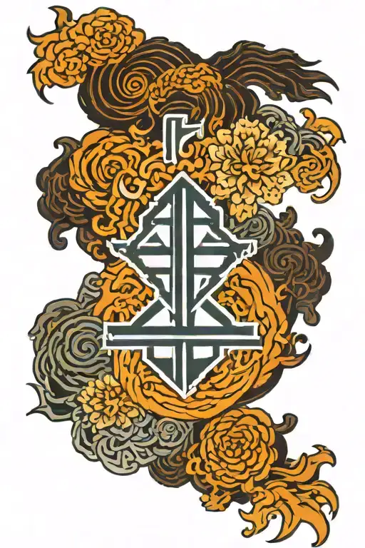 Yahweh god in Hebrew tattoo design idea