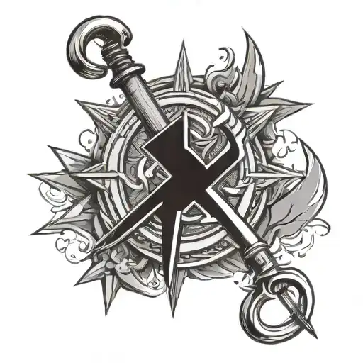 communist hammer and sickle tattoo design idea