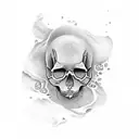 skull candy girl tattoo design idea