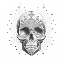 skull candy girl tattoo design idea