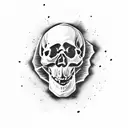 skull candy girl tattoo design idea