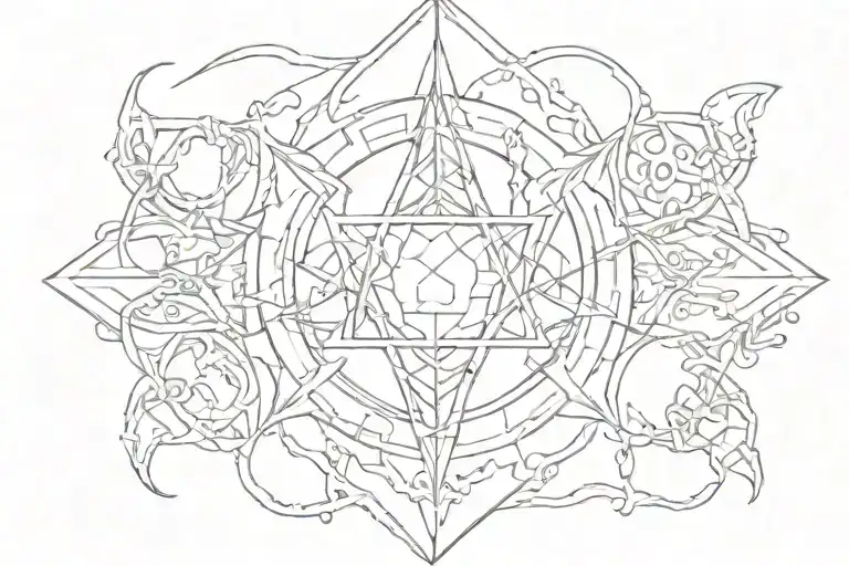 Sigil of methamphetamine psychosis tattoo design idea