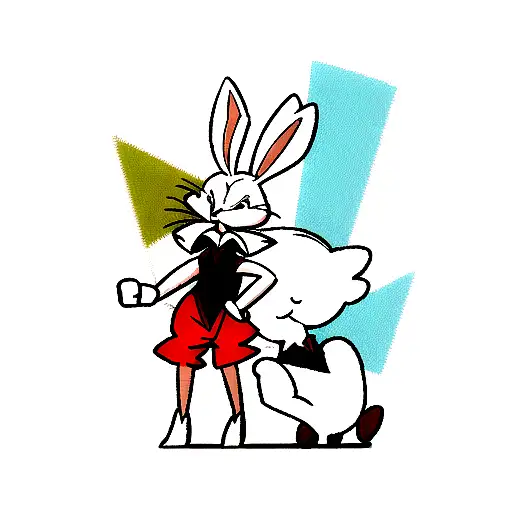 bugs bunny with joint tattoo design idea