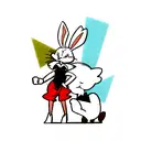bugs bunny with joint tattoo design idea