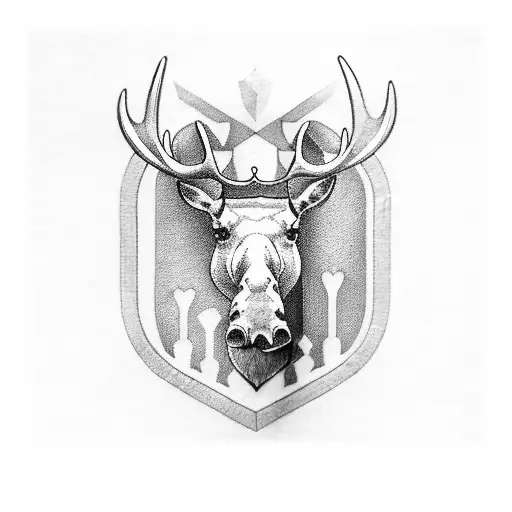 Chess Piece, Knight with a moose head tattoo design idea