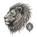 Lion's Head Rasta tattoo design idea