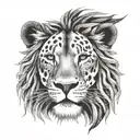 Lion's Head Rasta tattoo design idea