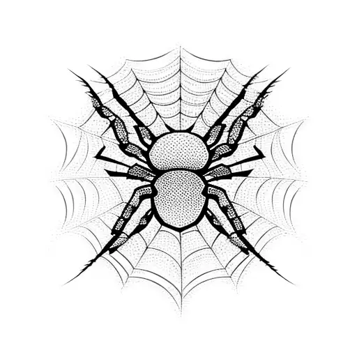 Spider Web tattoo design idea