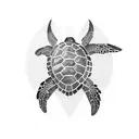 Turtle tattoo design idea