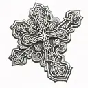 orthodox cross small tattoo design idea