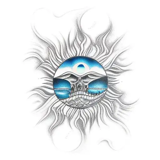 Maui and the sun  tattoo design idea