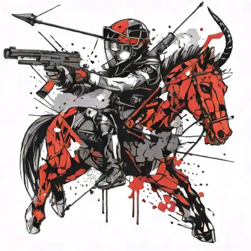 Sagittarius archer shooting tattoo design idea