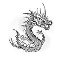 mandala dragon sleeve tattoo design idea