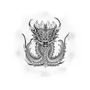 mandala dragon sleeve tattoo design idea