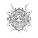 mandala dragon sleeve tattoo design idea