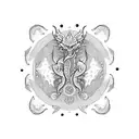 mandala dragon sleeve tattoo design idea