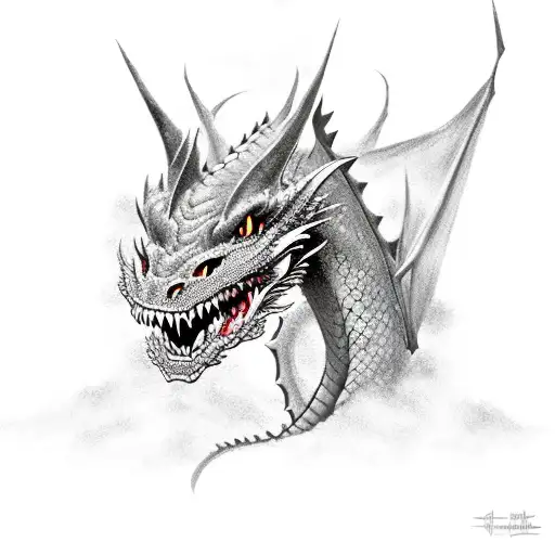 dragon slayer with dragon tattoo design idea