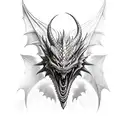 dragon slayer in action tattoo design idea