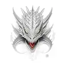 dragon slayer in action tattoo design idea
