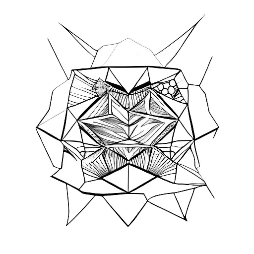 A minimalist tattoo design of a shining diamond representing brilliance and intensity tattoo design idea