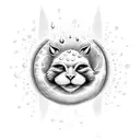 cloudes sun heart rain moon tattoo design idea