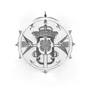 flag imperial spain tattoo design idea