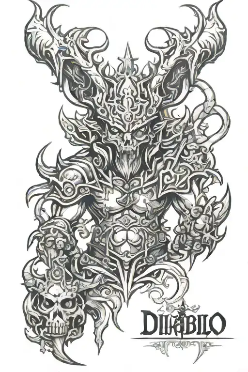 diablo video game tattoo design idea