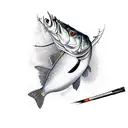 fishing and hunting  tattoo design idea