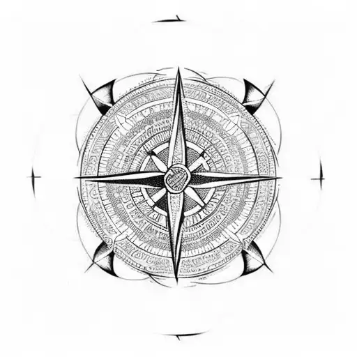 celtic compass tattoo design idea