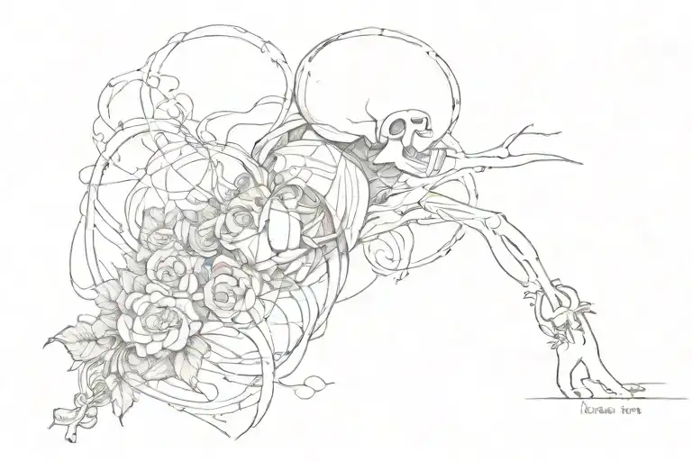 write " To my Heart's content" but strikethrough the "To" tattoo design idea