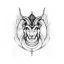 the word aries and the number 2001 in gothic font tattoo design idea